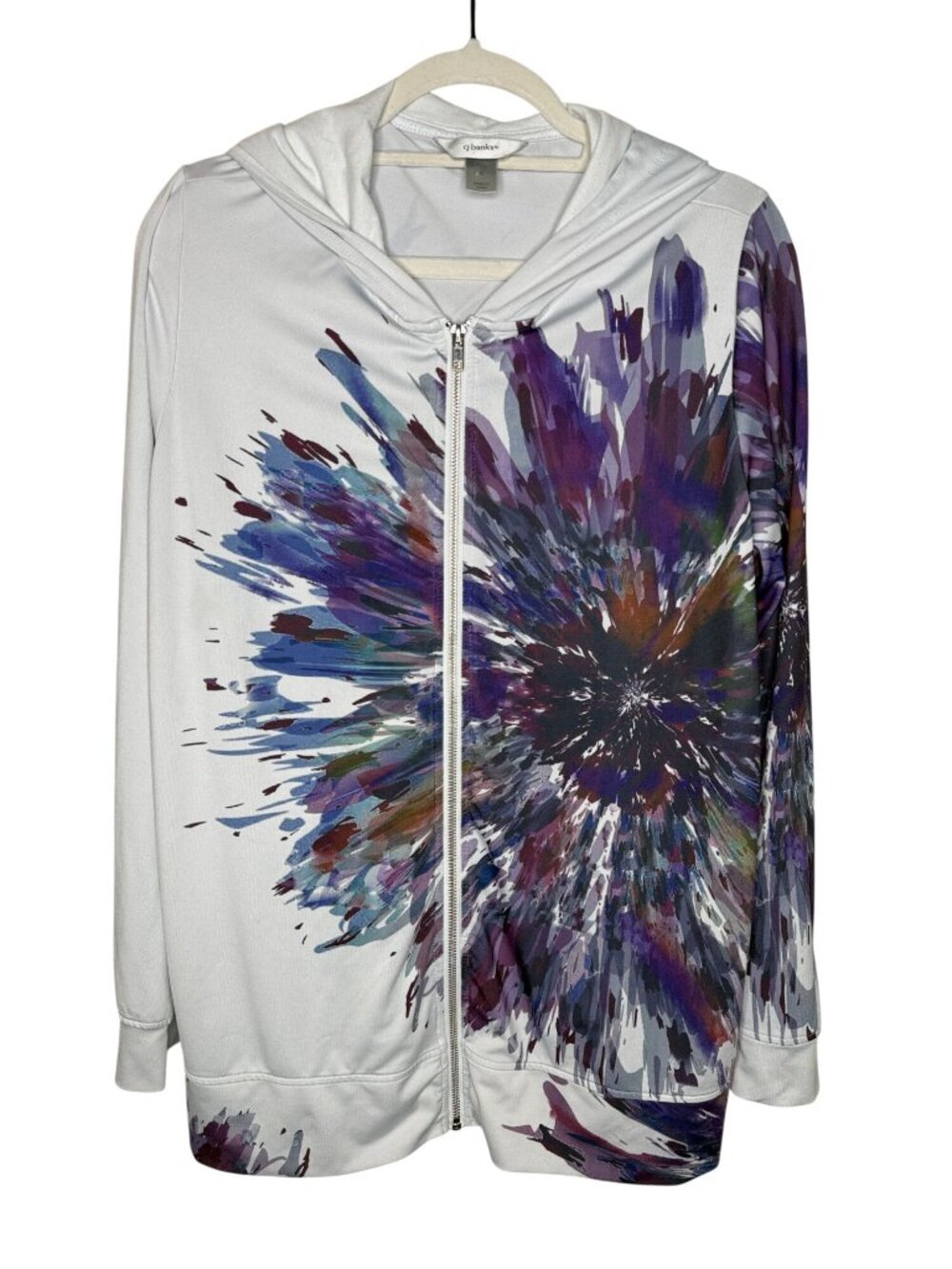 CJ Banks Floral Hooded Jacket 14W